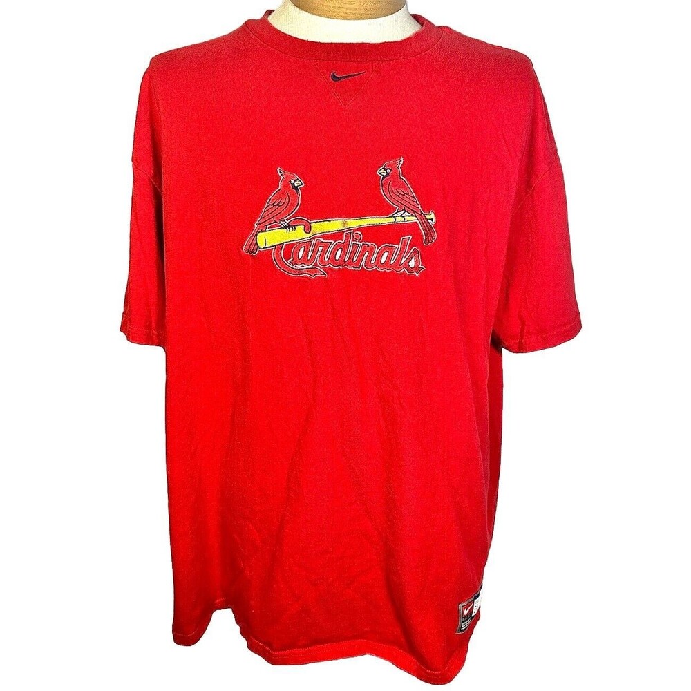 Y2k St. Louis Cardinals Nike Center Swoosh Embroidered T Shirt